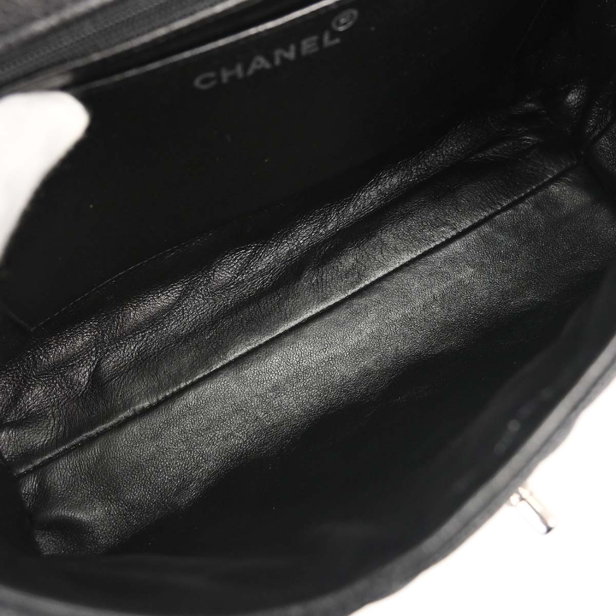 Chanel Black Caviar Skin Kelly Top Handle Handbag
