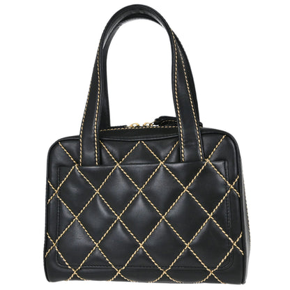 Chanel Black Calfskin Wild Stitch Handbag