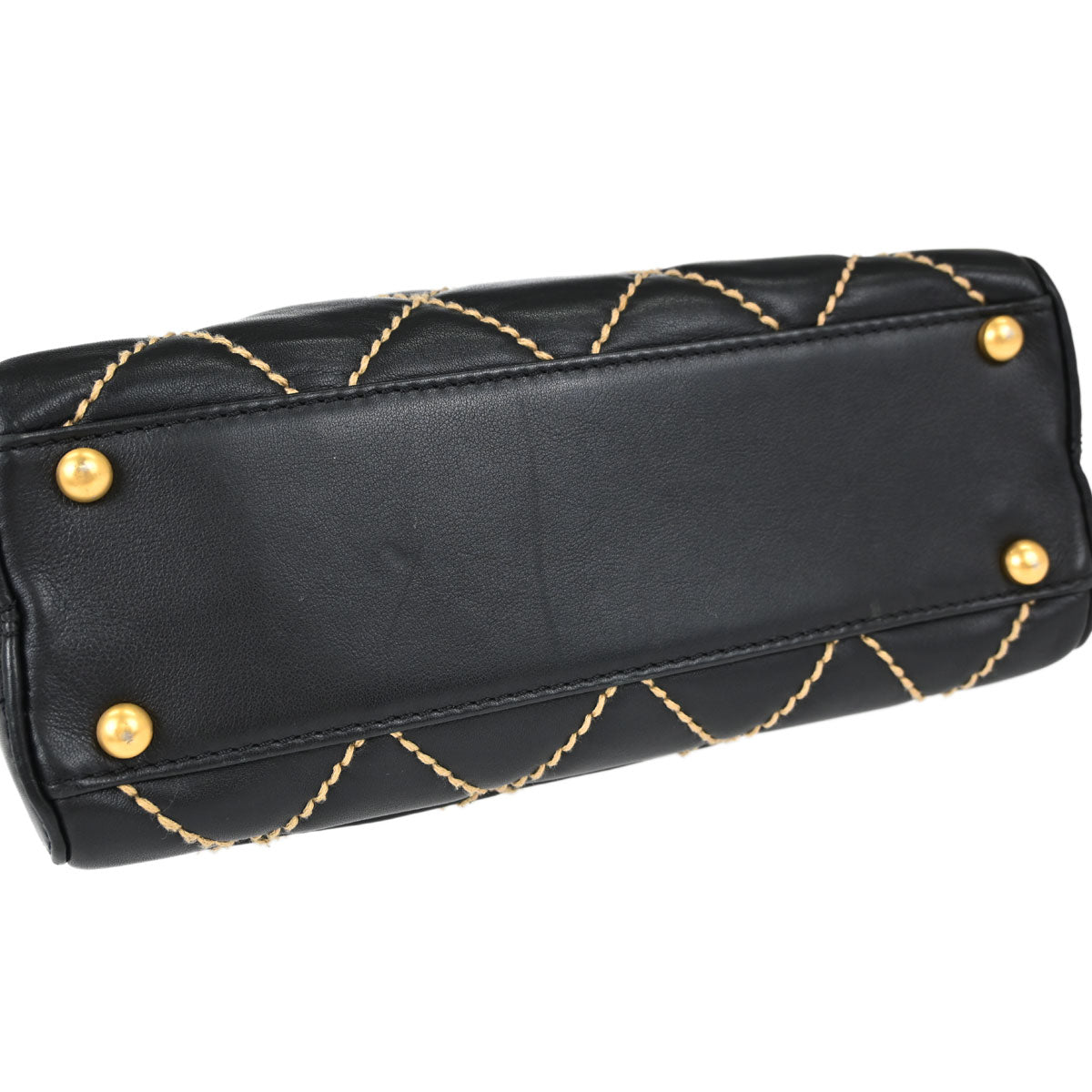 Chanel Black Calfskin Wild Stitch Handbag