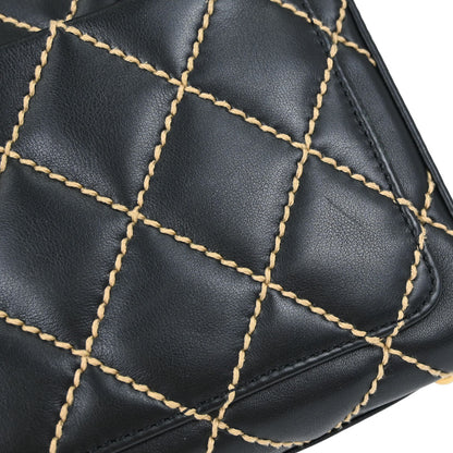 Chanel Black Calfskin Wild Stitch Handbag