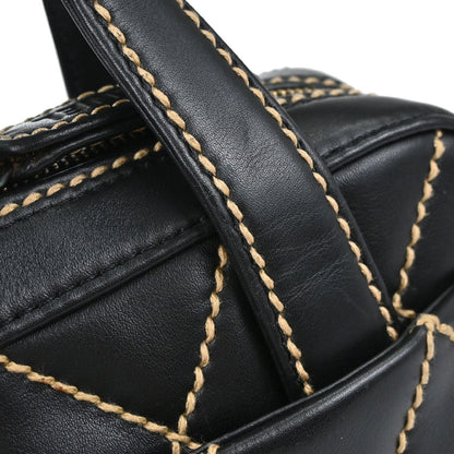 Chanel Black Calfskin Wild Stitch Handbag