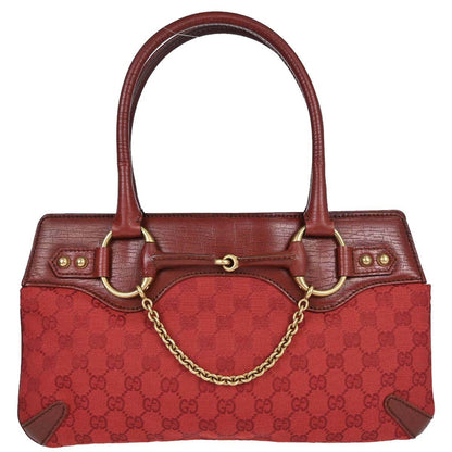 Gucci Red Canvas GG Tote Handbag