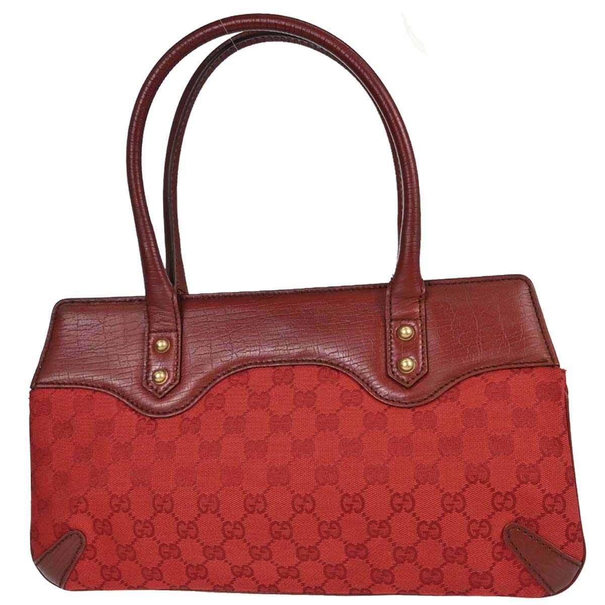 Gucci Red Canvas GG Tote Handbag