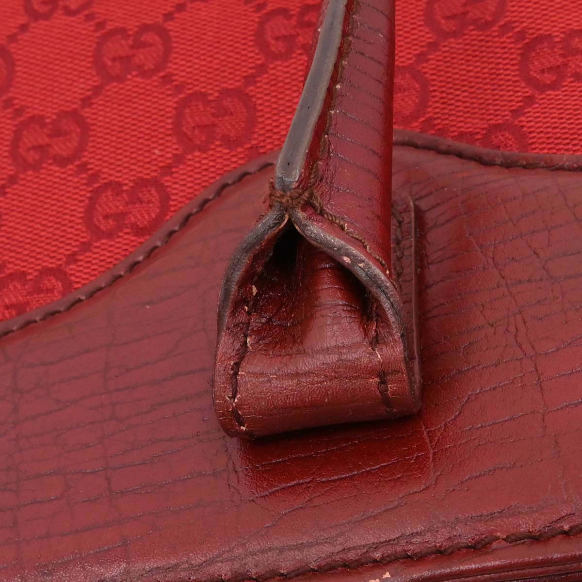 Gucci Red Canvas GG Tote Handbag