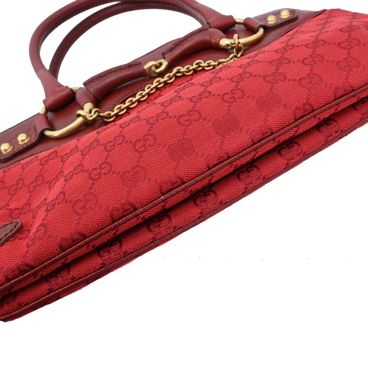 Gucci Red Canvas GG Tote Handbag