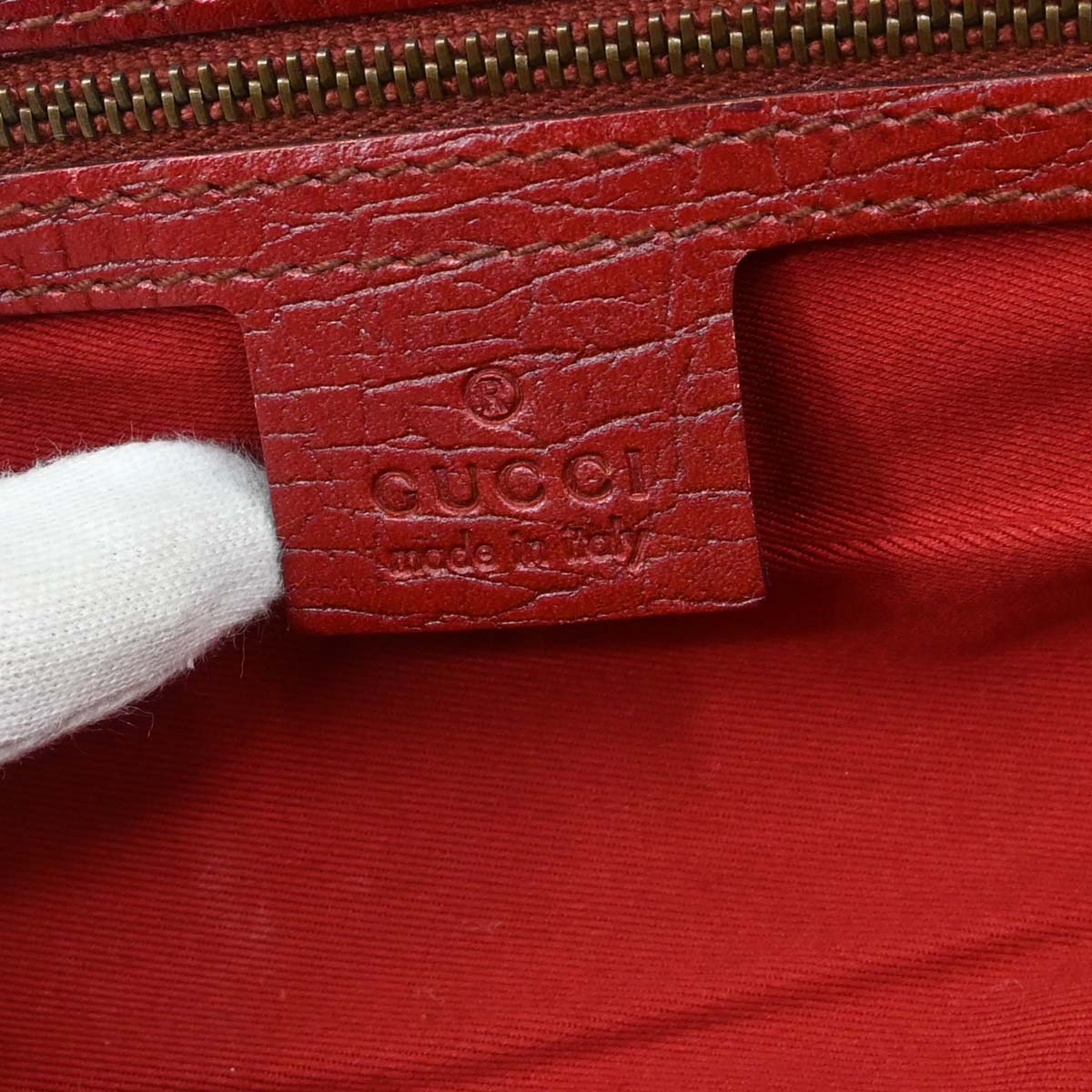 Gucci Red Canvas GG Tote Handbag