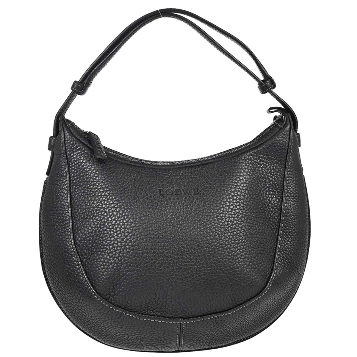 Loewe Black Leather Hobo Shoulder Bag