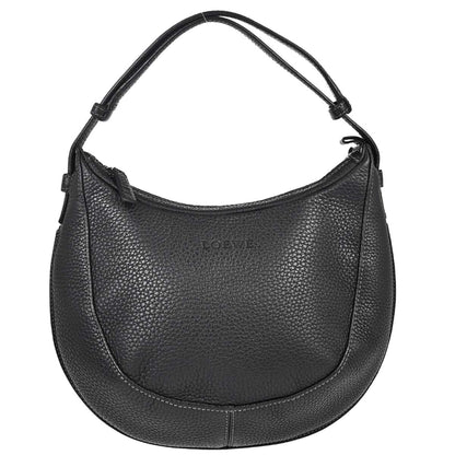 Loewe Black Leather Hobo Shoulder Bag
