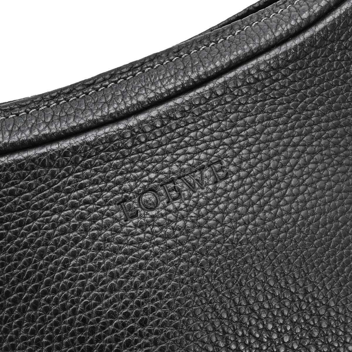 Loewe Black Leather Hobo Shoulder Bag