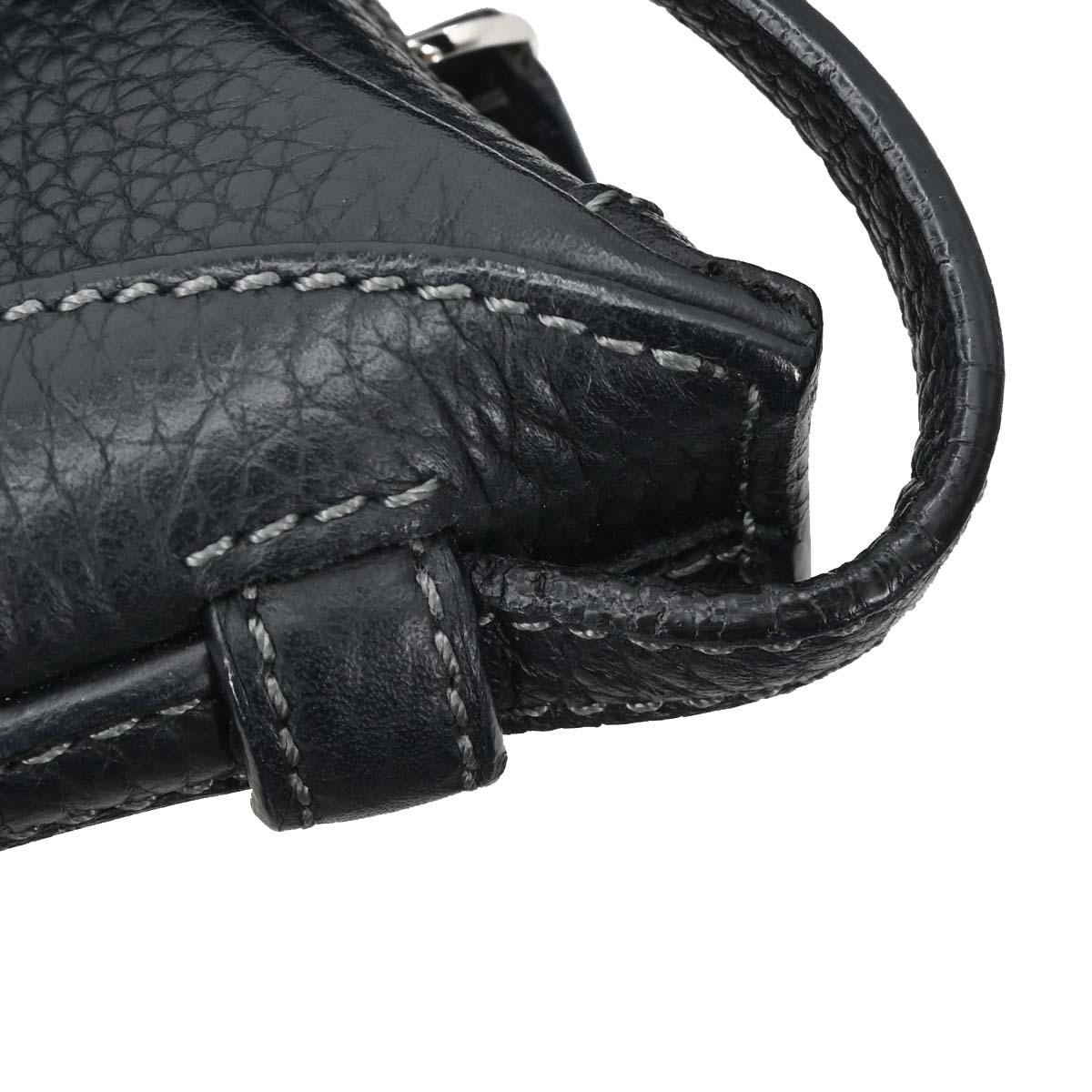 Loewe Black Leather Hobo Shoulder Bag