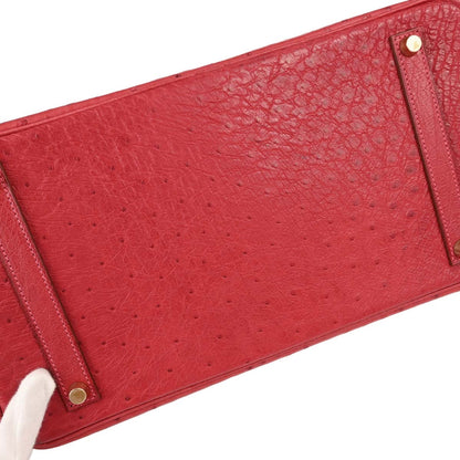 Hermes * Rouge Vif Ostrich Birkin 35 Handbag