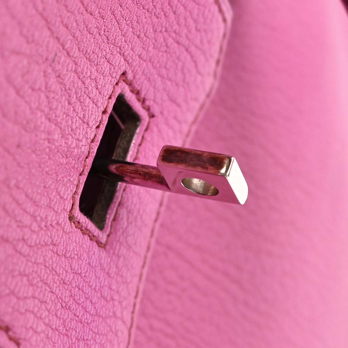 Hermes Fuchsia Chevre Coromandel HAC Haut a Courroies 28 Handbag