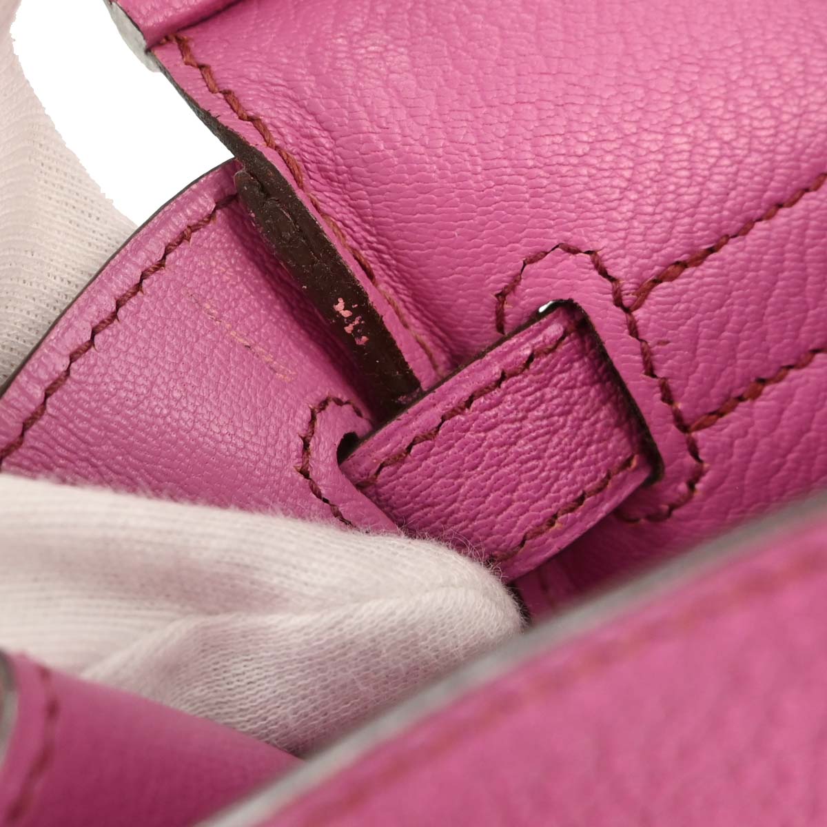 Hermes Fuchsia Chevre Coromandel HAC Haut a Courroies 28 Handbag