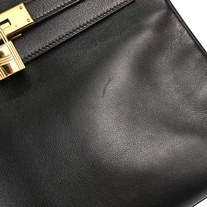 Hermes Black Gulliver Kelly 28 Retourne 2way Shoulder Handbag