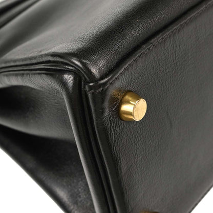 Hermes Black Gulliver Kelly 28 Retourne 2way Shoulder Handbag