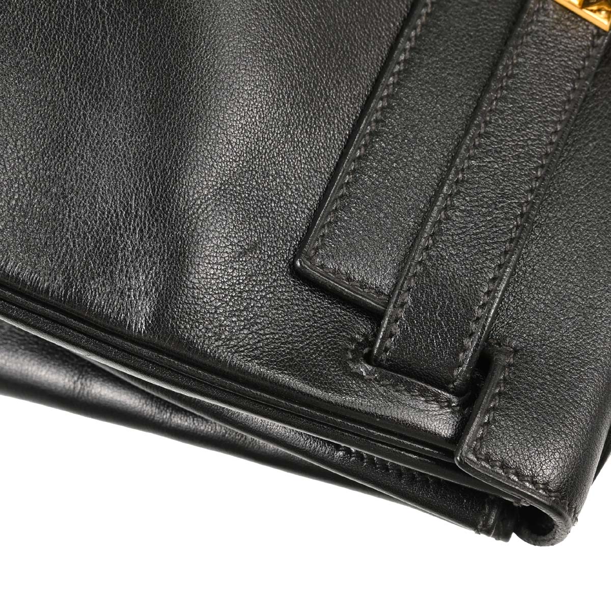 Hermes Black Gulliver Kelly 28 Retourne 2way Shoulder Handbag