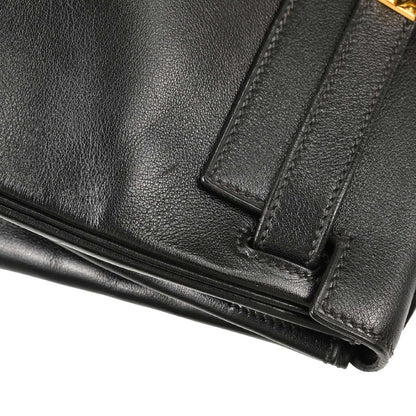 Hermes Black Gulliver Kelly 28 Retourne 2way Shoulder Handbag