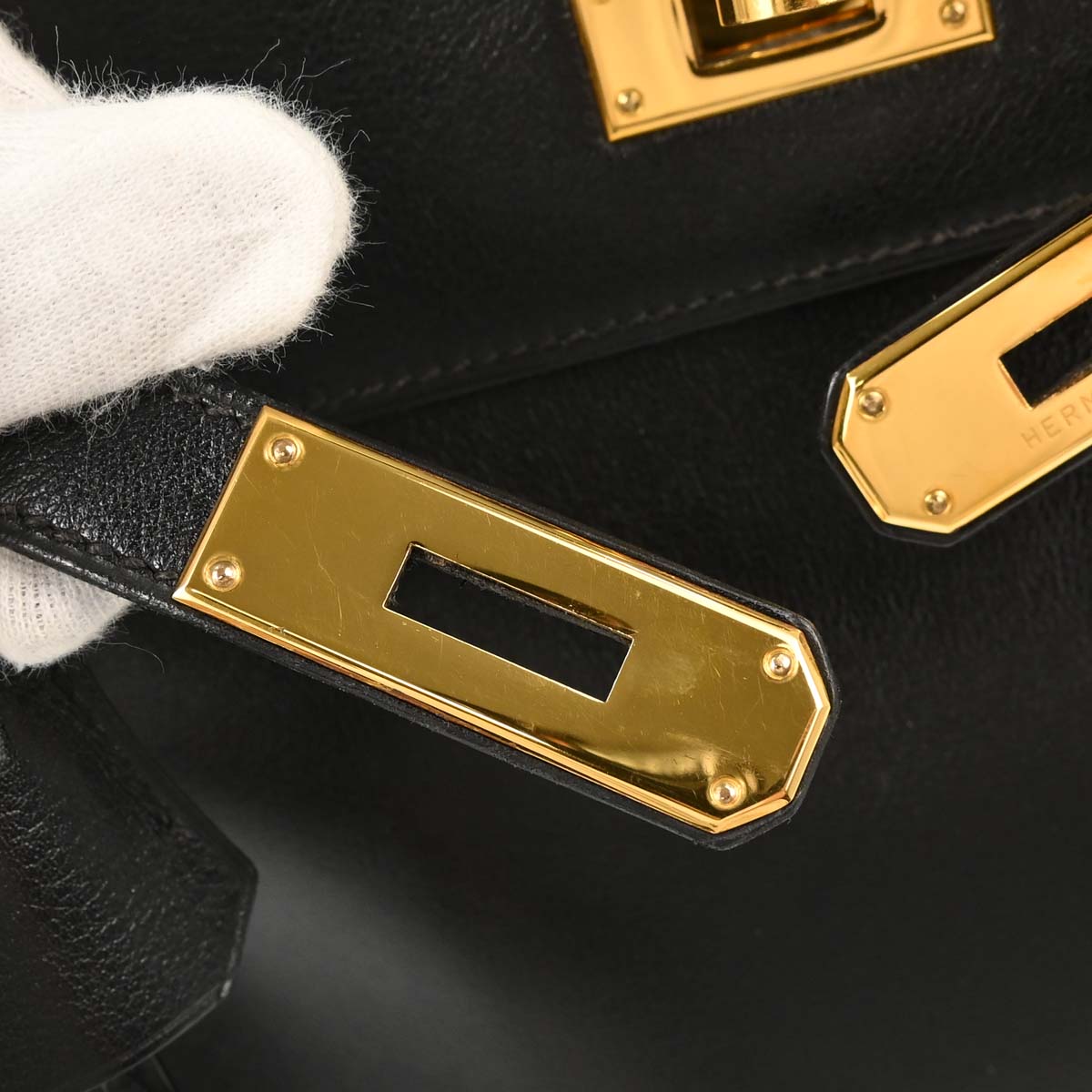 Hermes Black Gulliver Kelly 28 Retourne 2way Shoulder Handbag