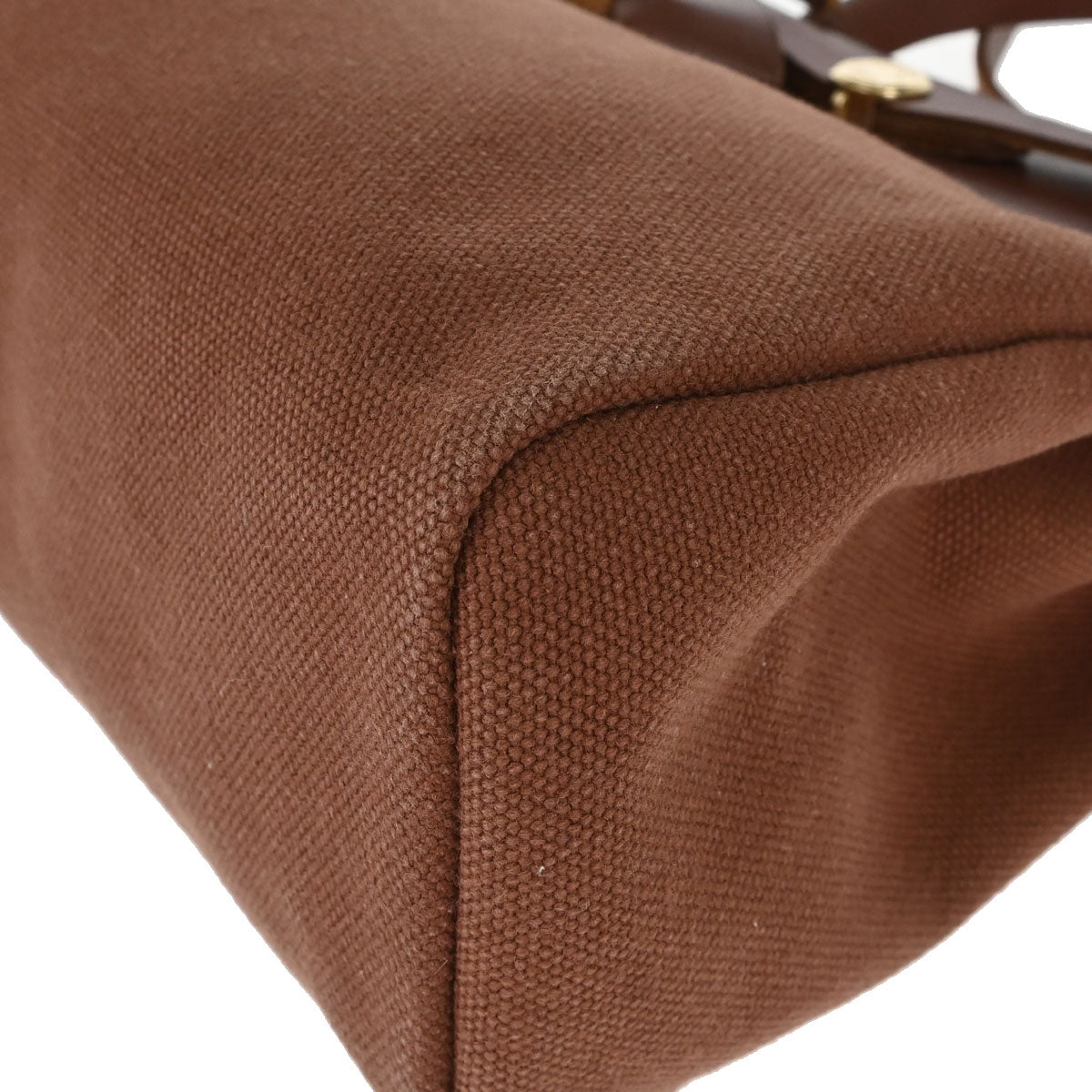 Hermes Brown Toile Officier Herbag PM 2 in 1 Handbag