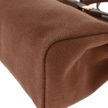 Hermes Brown Toile Officier Herbag PM 2 in 1 Handbag