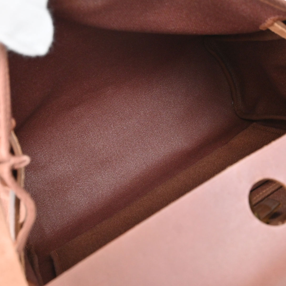 Hermes Brown Toile Officier Herbag PM 2 in 1 Handbag