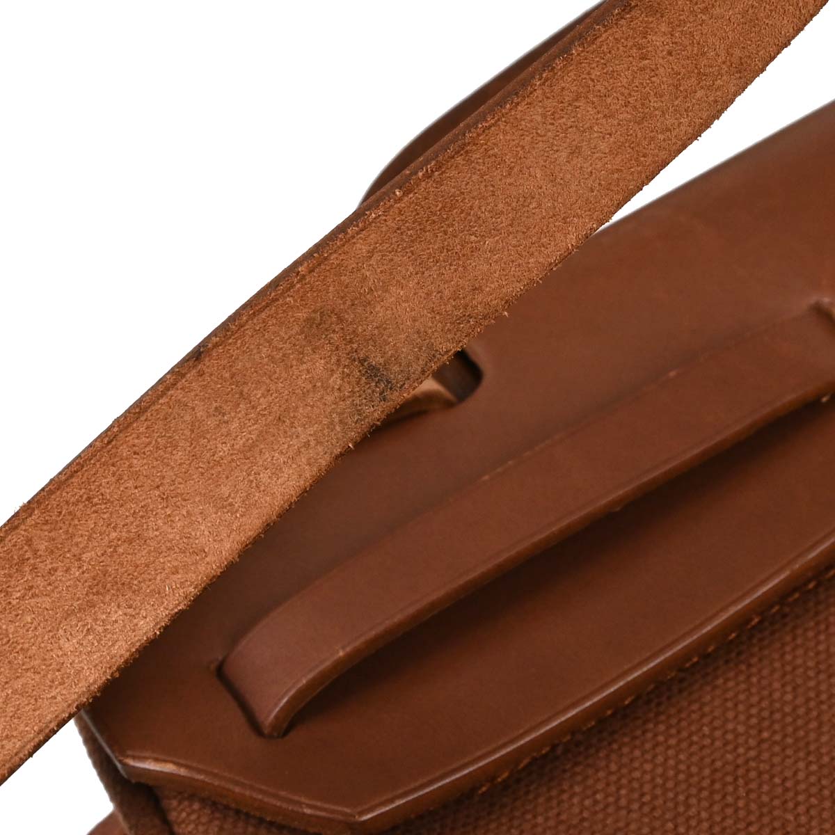 Hermes Brown Beige Toile Officier H Herbag PM 2 in 1 Handbag
