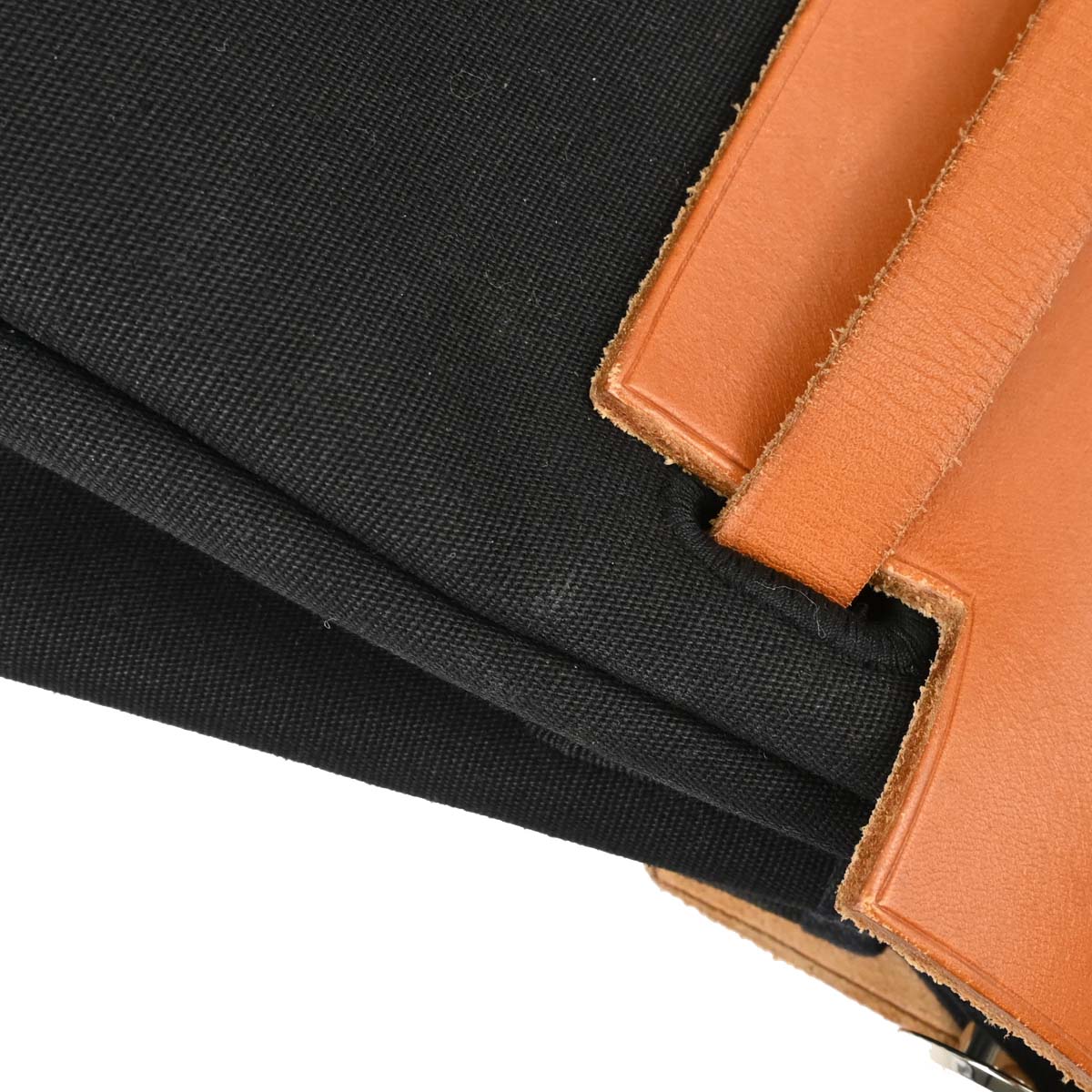 Hermes Black Beige Toile Officier H Herbag a Dos 2 in 1 Backpack