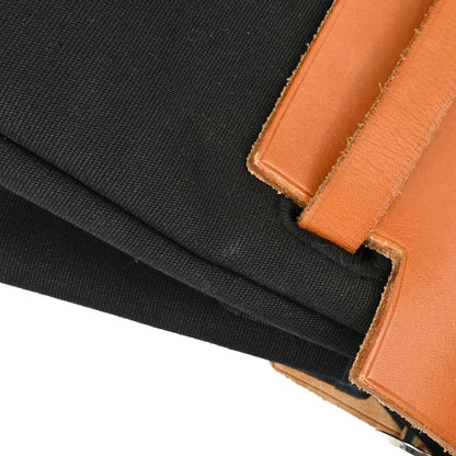 Hermes Black Beige Toile Officier H Herbag a Dos 2 in 1 Backpack