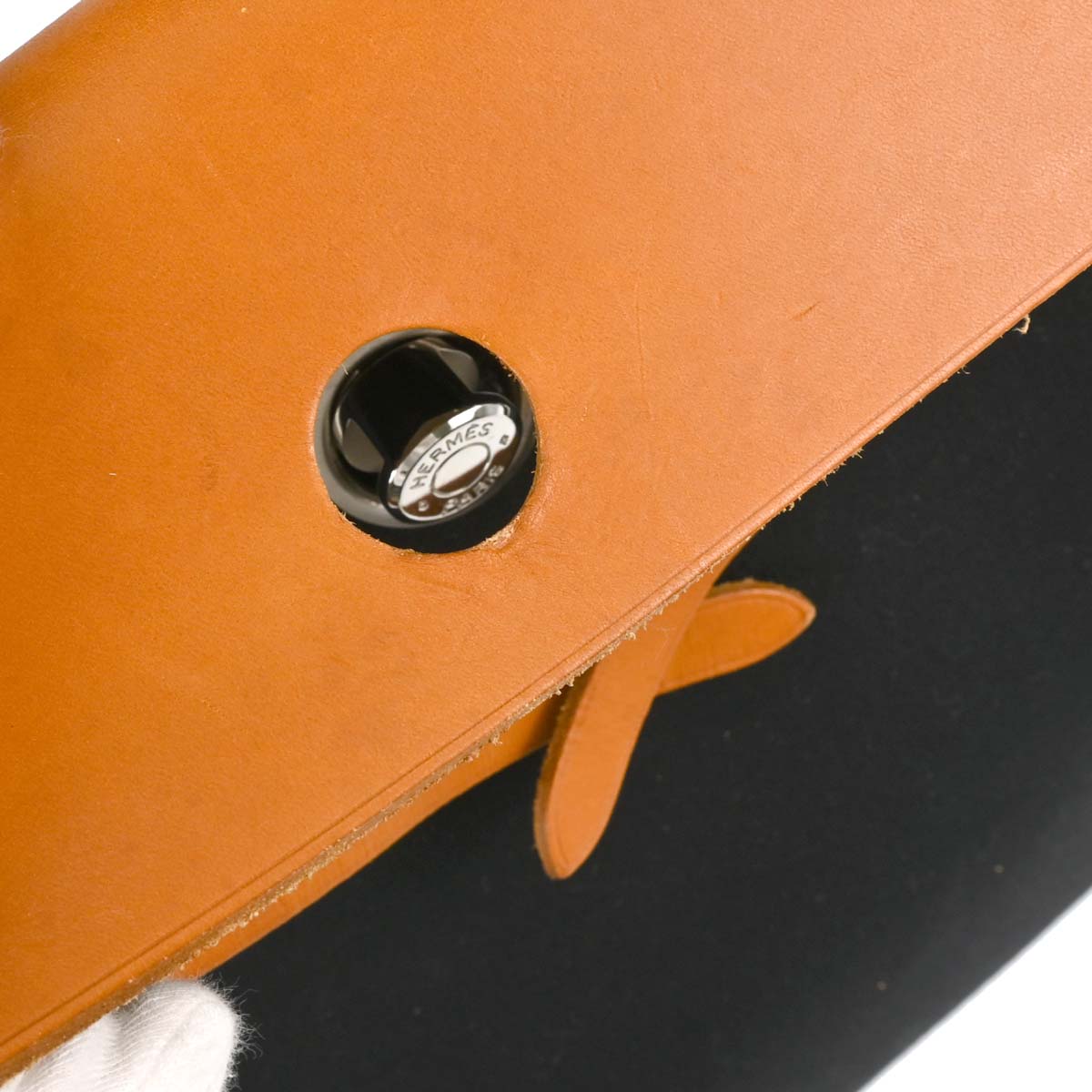 Hermes Black Beige Toile Officier H Herbag a Dos 2 in 1 Backpack