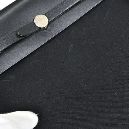 Hermes Black Toile Officier Herbag a Dos 2 in 1 Backpack