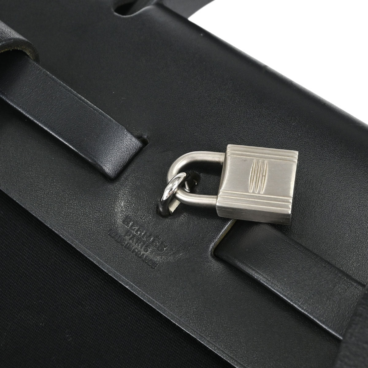 Hermes Black Toile Officier Herbag a Dos 2 in 1 Backpack