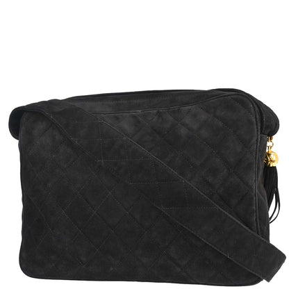 Chanel Black Suede Camera Bag Large