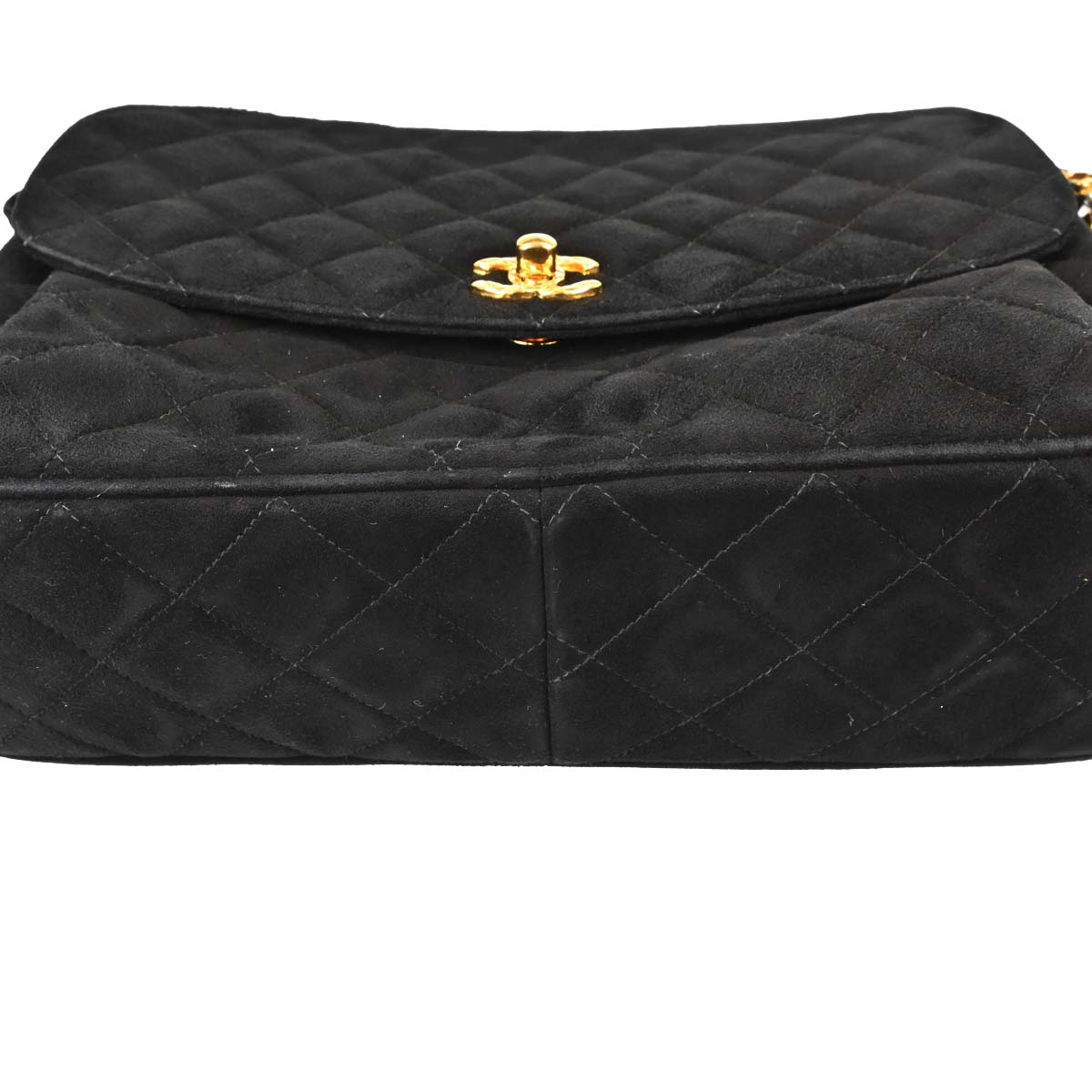 Chanel Black Suede Camera Bag Large