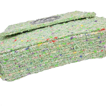 Chanel Green Tweed Glitter Handbag