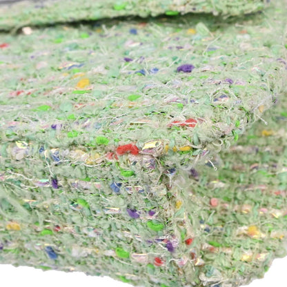 Chanel Green Tweed Glitter Handbag