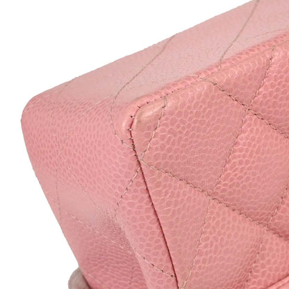 Chanel Pink Caviar Skin Mini Classic Square Flap Shoulder Bag 17