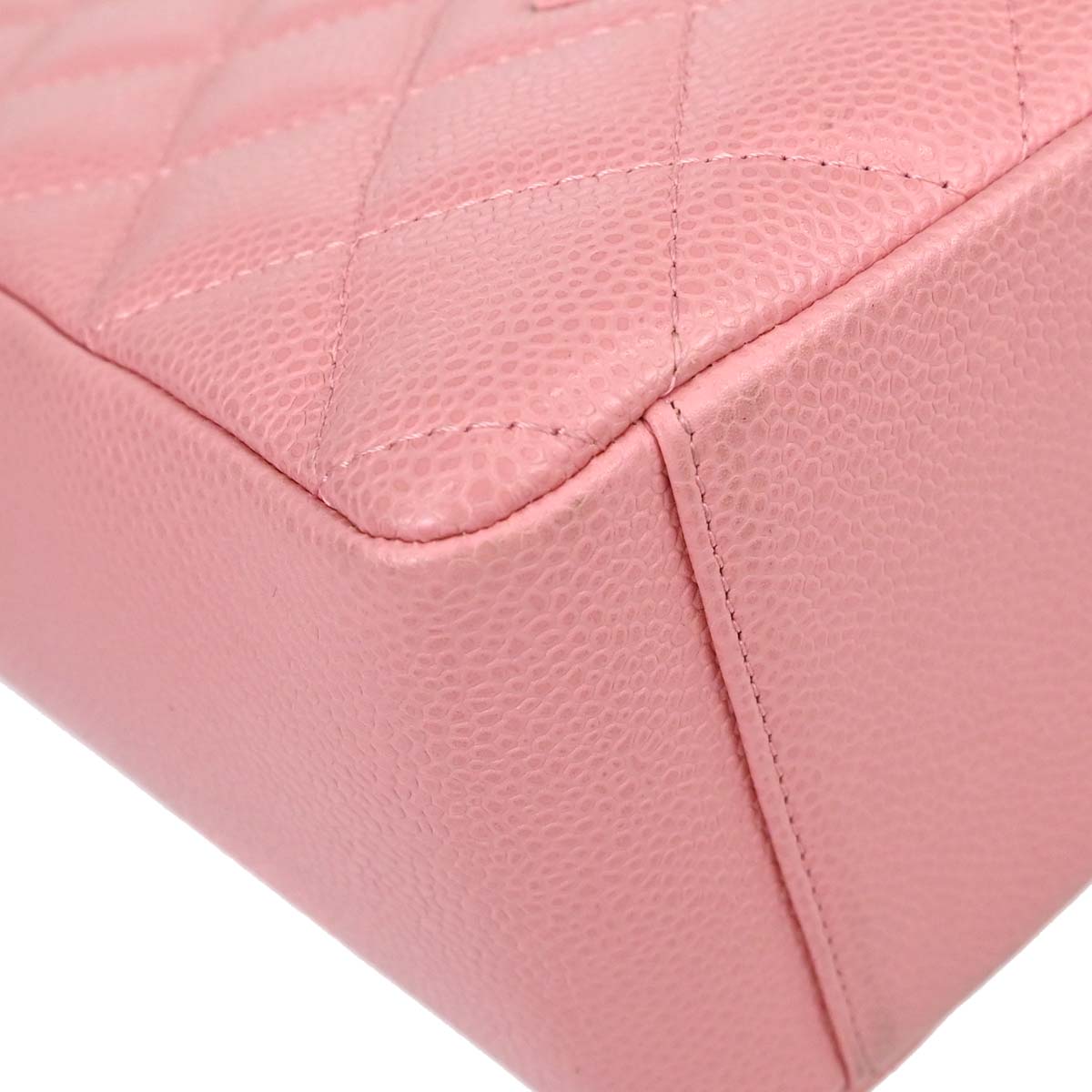 Chanel Pink Caviar Skin Petite Shopping Tote PST Chain Handbag