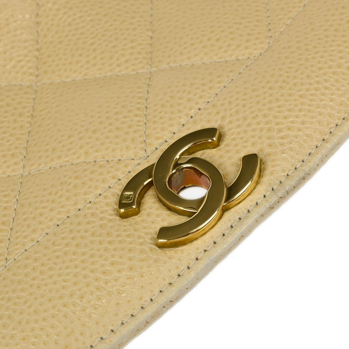 Chanel Beige Caviar Skin Medium Diana Shoulder Bag
