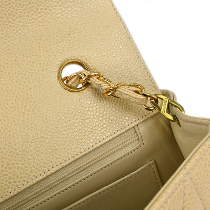 Chanel Beige Caviar Skin Medium Diana Shoulder Bag