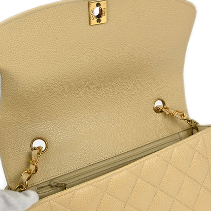 Chanel Beige Caviar Skin Medium Diana Shoulder Bag