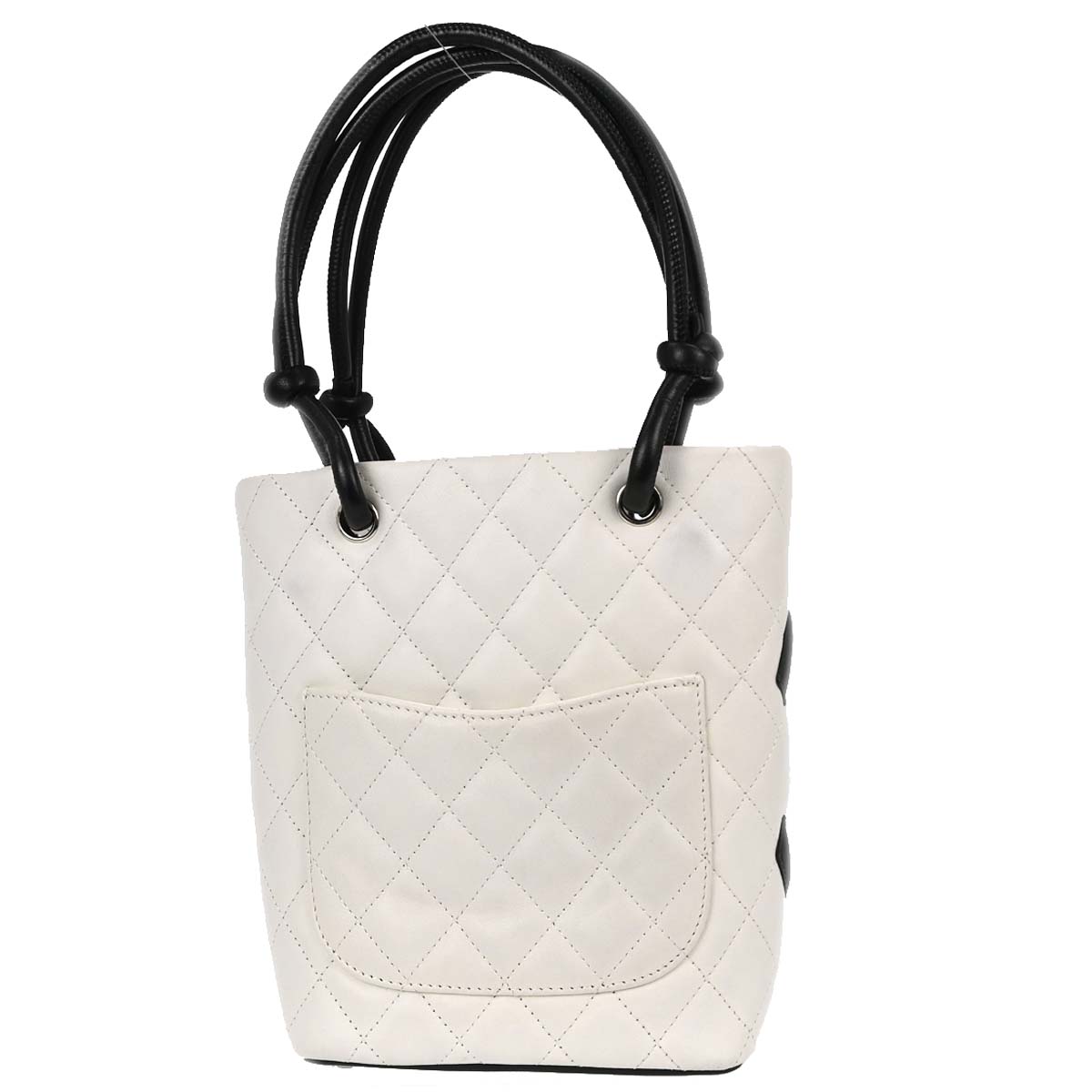 Chanel White Calfskin Cambon Ligne Tote Handbag