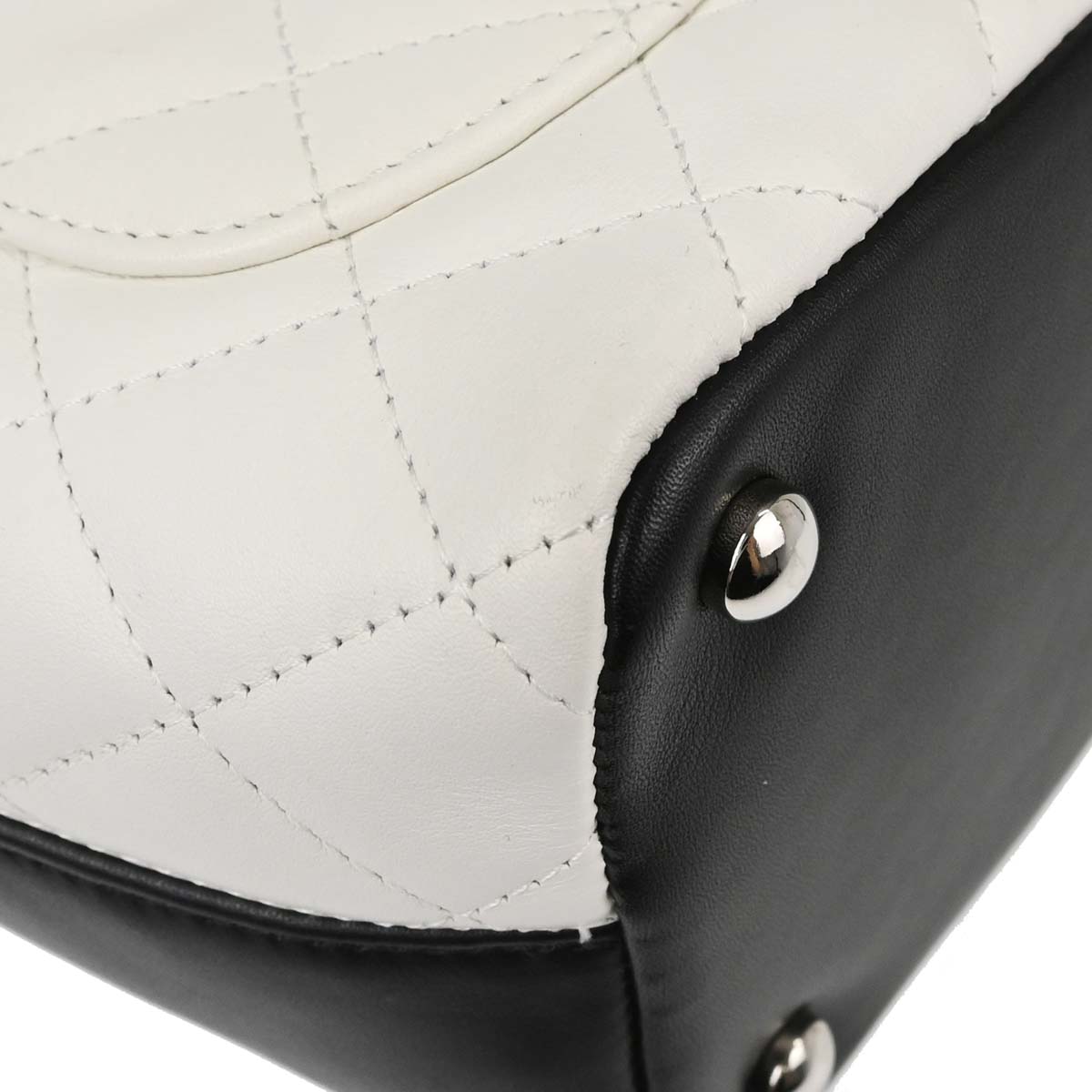 Chanel White Calfskin Cambon Ligne Tote Handbag