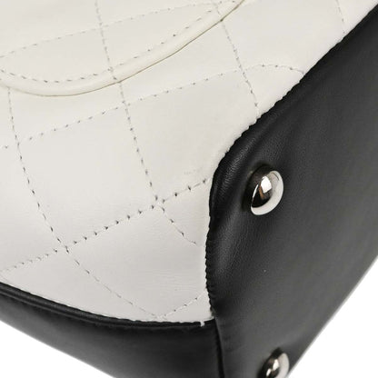 Chanel White Calfskin Cambon Ligne Tote Handbag
