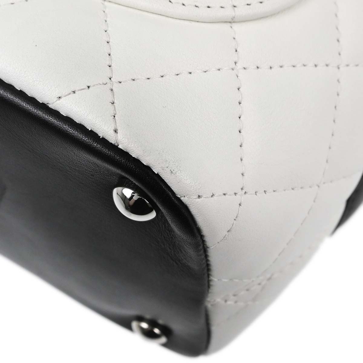 Chanel White Calfskin Cambon Ligne Tote Handbag