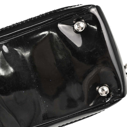 Chanel Black Pony Hair Patent Leather Tote Handbag