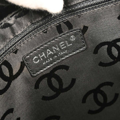 Chanel Black Pony Hair Patent Leather Tote Handbag