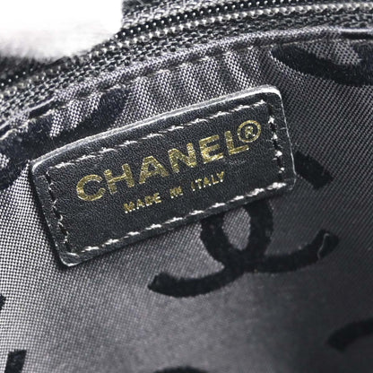 Chanel Black Calfskin Wild Stitch Tote Handbag