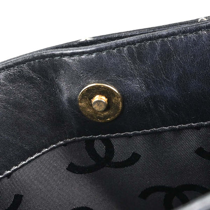 Chanel Black Calfskin Wild Stitch Tote Handbag