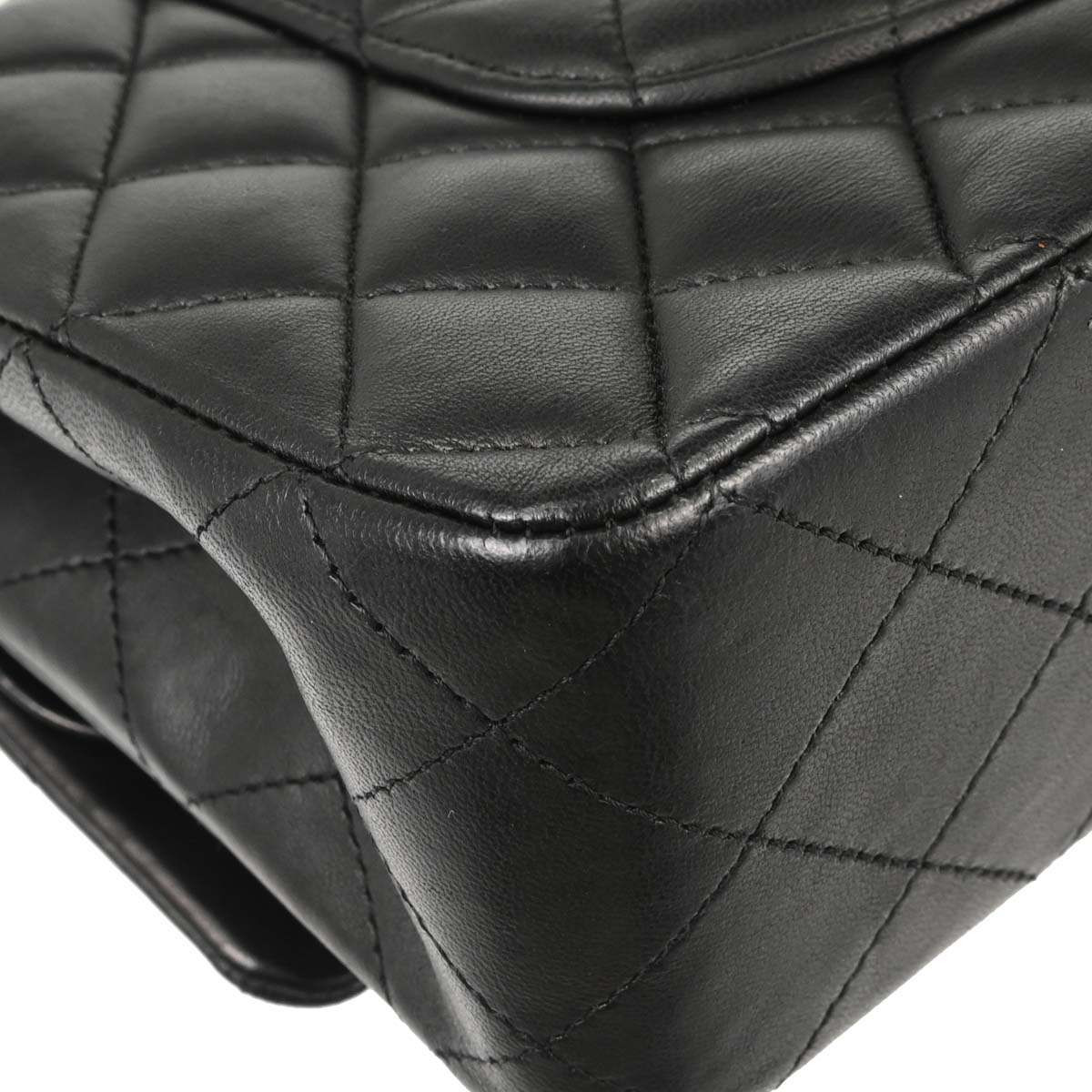 Chanel 2014-2015 Black Lambskin Medium Classic Double Flap Shoulder Bag