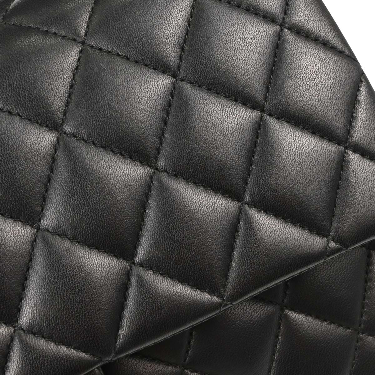 Chanel 2014-2015 Black Lambskin Medium Classic Double Flap Shoulder Bag